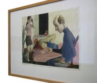 iDie Diagnose/i 2008, Aquarell / Bütten, 35 x 44 cm